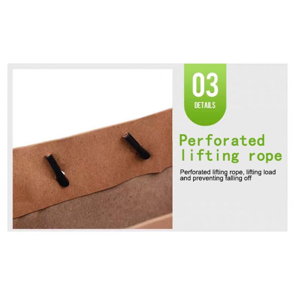 Recyclable Kraft Apparel Cardboard Shopping Bag Brown Takeaway Bag