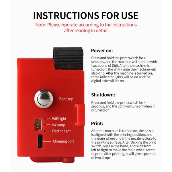 Mini 130 Portable Handheld Thermal Tij Inkjet Coder for Paper Plastic Wood Metal Glass