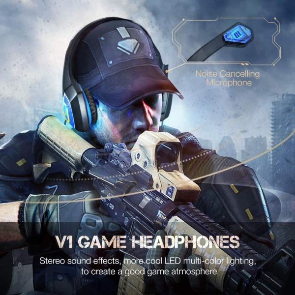 100mA 2.2kohm Hunterspider Noise Cancelling Gaming Headphones