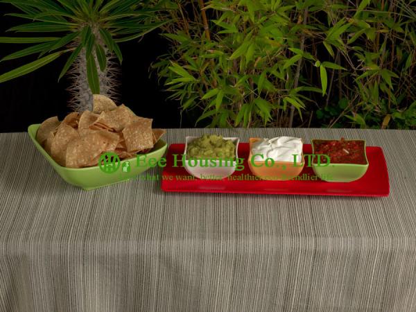 Eco-friendly Bamboo Fiber Square Bowl Manufactuer In China, Bamboo Fiber Dinnerware