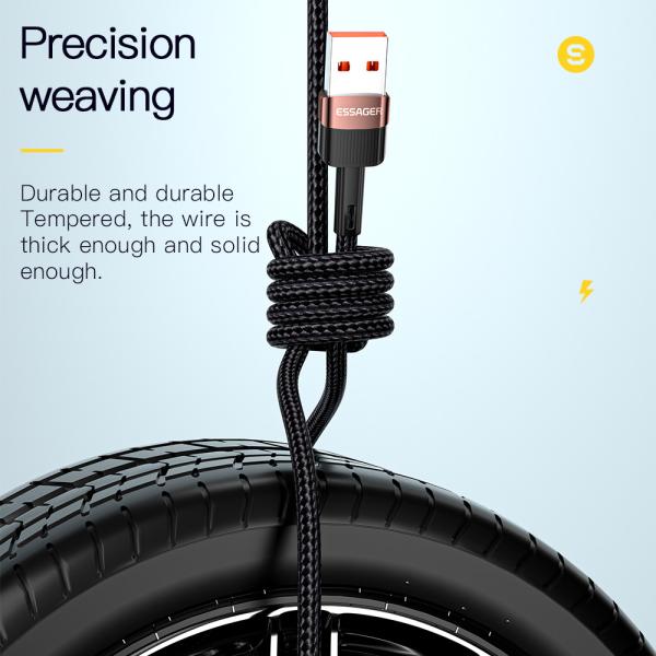 Fast Charging Type C USB Cable 6A USB C Data Cable 66W For Huawei P30 P40 Pro