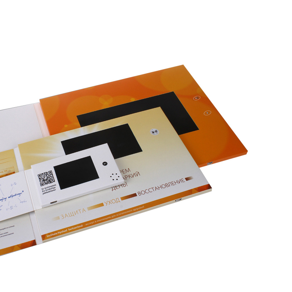 Золото Softcover карты брошюры LCD видео- цифровое преграждая OEM памяти 512MB