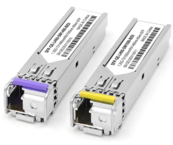 Conector BIDI do SC do transceptor 1.25G SFP 80km da fibra de TX1550nm/RX1490nm SFP
