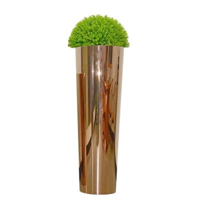 304 Stainless Steel Garden Pots Rose Gold Brushed Steel Plant Pots