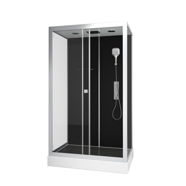 Shower Cabin with White  acrylic tray 1100*800*2250cm  silive  aluminium