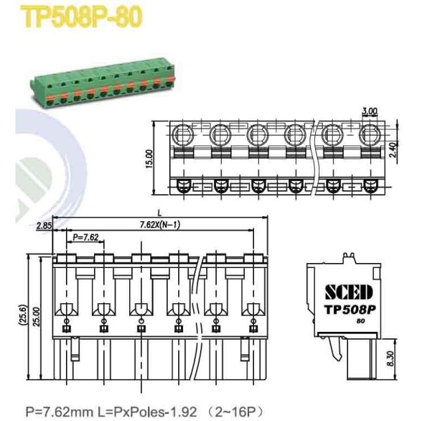 Vertical Wire Inlet Electrical Terminal Block Featuring Robust PA66 Housing Material Designed for and Safe Electrical Connections