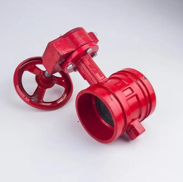 Medium Temperature Grooved Fire DI Wafer Butterfly Valve PN10 PN16 2-10 for Trench