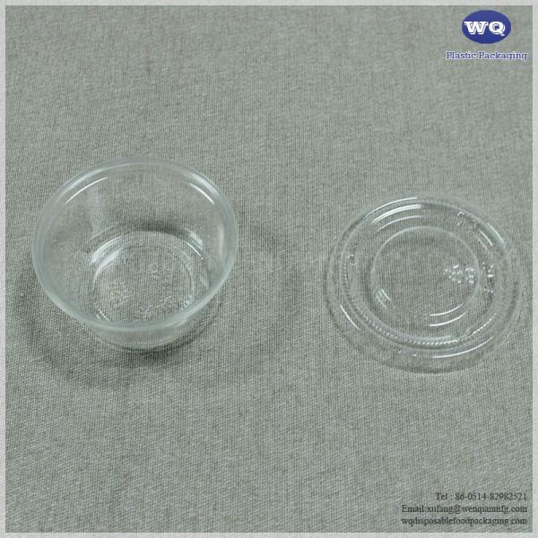 Wholesale 2 ,4 Ounce Clear Pet Ice-Cream Cup ,Pet Disposable Bowls With Flat Lids-Disposable Bowls For Soup-Lat Lid