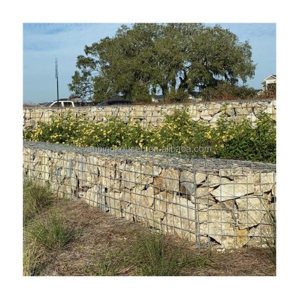 Услуга по обработке квадратных отверстий прямой габионной поддерживающей стены для ландшафтного дизайна