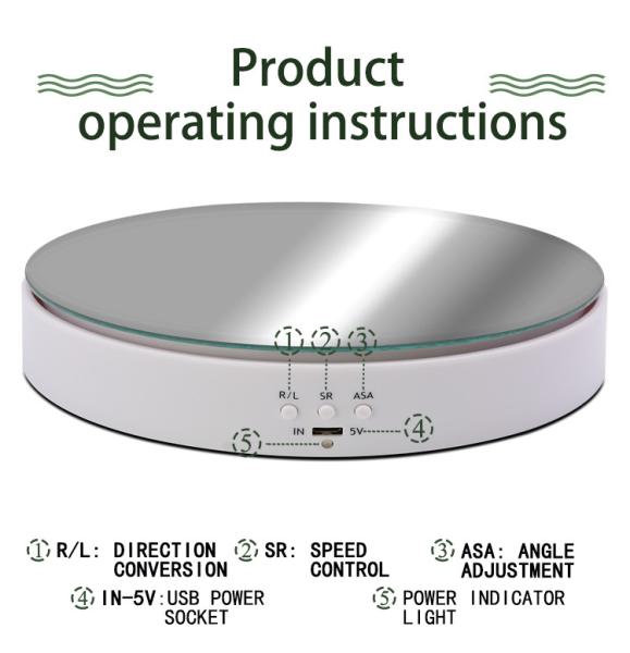 Intelligent Automatic Rotating Display Stand Revolving Display Turntable With Mirror Face