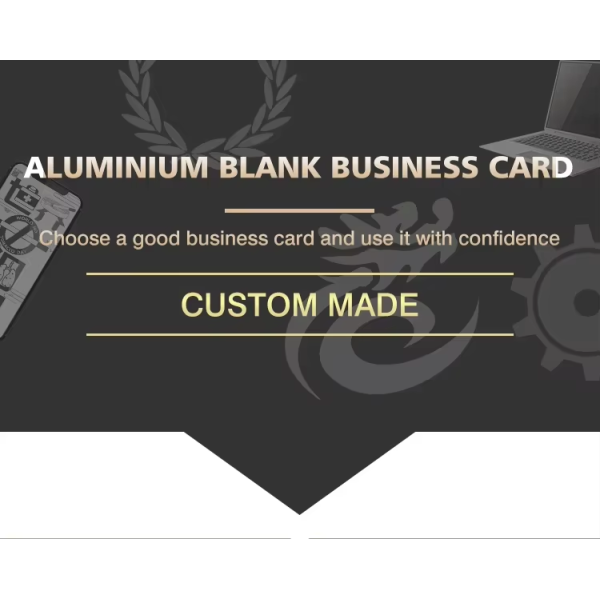 Anodized Aluminum Business Card Blank Engraving Sublimation Polished Colorful 0.2MM 0.3MM 0.8MM