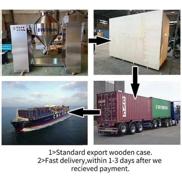 Stainless Steel 304 / 316L Double Cone Mixer For Mixing Food Chemical Ingredients