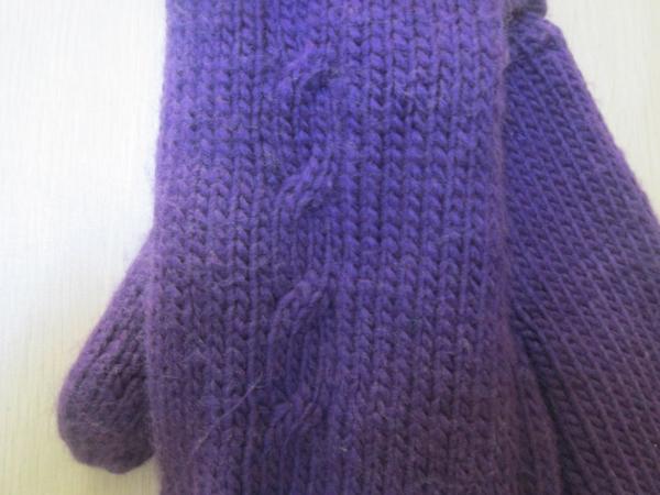 Ladies Acrylic/Ice land Yarn Glove/Mitt with Cross Hawse--Thinsulate glove--Fashion glove--Solid color