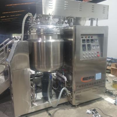 Máquina de emulsificación al vacío de crema con sistema de elevación 200L