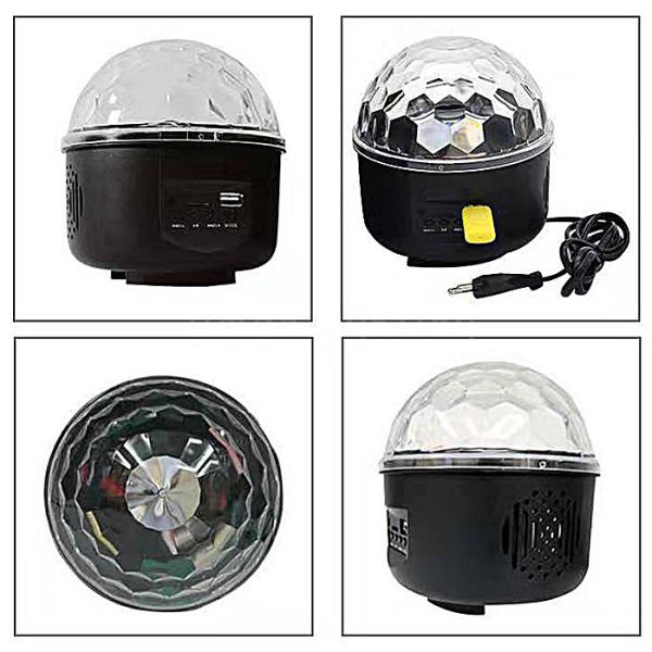 6pcs Star Gobo Effect USB MP3 Remote Controller LED Crystal Magic Ball Light