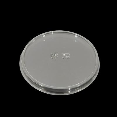 Custom Food Grade Clear PET Ice Cream Cup Lids Splash Proof and Secure Fit