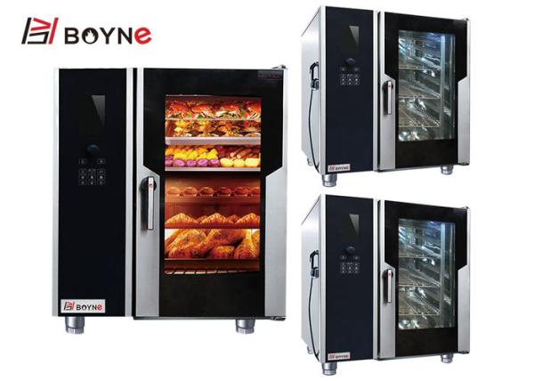 A versão de aço inoxidável de Combi Oven With Boiler Electric LCD de 6 bandejas pode armazenamento 88 88 menus