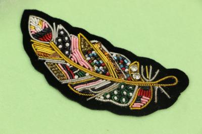 Remendo tradicional da terra da belbutina do fio do lingote da forma de folha do remendo do fio da Índia para sacos de roupa