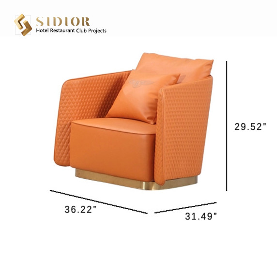 Morden Design Sofa, Lobby sofa, Leisure sofa, Hotel Sofa, PU Leather Upholstery, High Density Foam, Stainless Steel Base