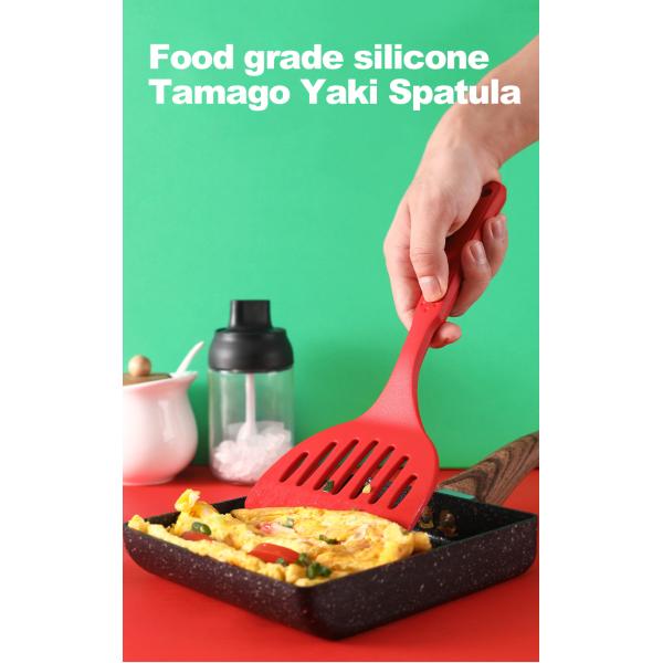 Heat Resistant Non Stick Silicone Frying Spatula With Long Handle