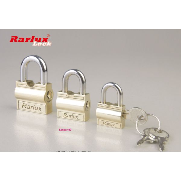 Rarlux  Solid Body Padlock Drum-shaped Side Opening Brass Padlock