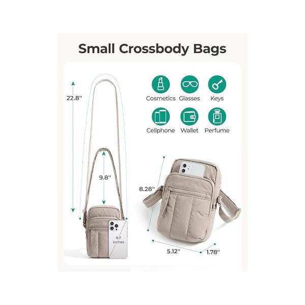 New Customized Nylon Women's Small Crossbody Bag Stylish Casual Phone Storage Bags Travel Wallet Portable Purse with LOGO