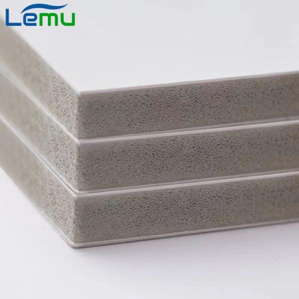Sustainable Living Glossy Marble Bamboo Charcoal Board Veneer Marble Fiber Wall Panel
