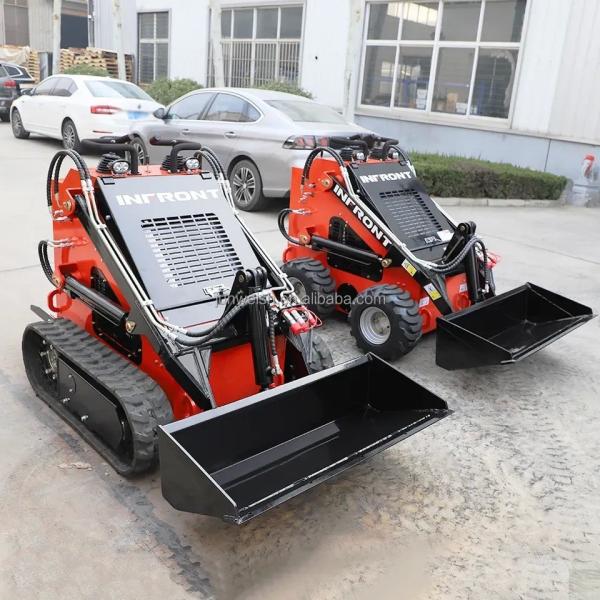 Small-Scale Farming YF380 Track Skid Steer Loader Mini Loader Moving Type Wheel Loader
