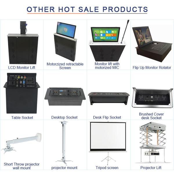 Desktop Motorized Pop Up Box with VGA cable/Tabletop Rotatable Socket