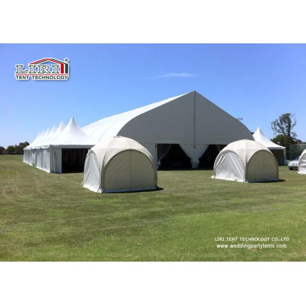 Пядь шатра 40m экспо PVC подвижной белизны алюминиевая изогнутая TFS ясная с кондиционером воздуха