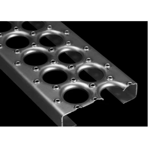 Perforated Serrated Grating , Grip Strut Safety Grating For Stair Treads