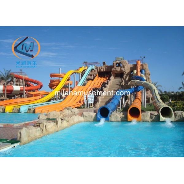 Ourdoors Fiberglass Water Playground Adventure Park Water Slide