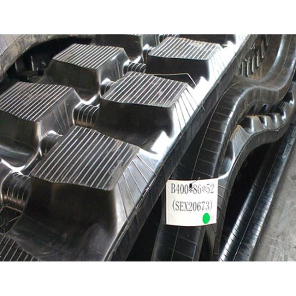 Trilhas de borracha do carregador preto da trilha da cor com relação ajustável/comprimento