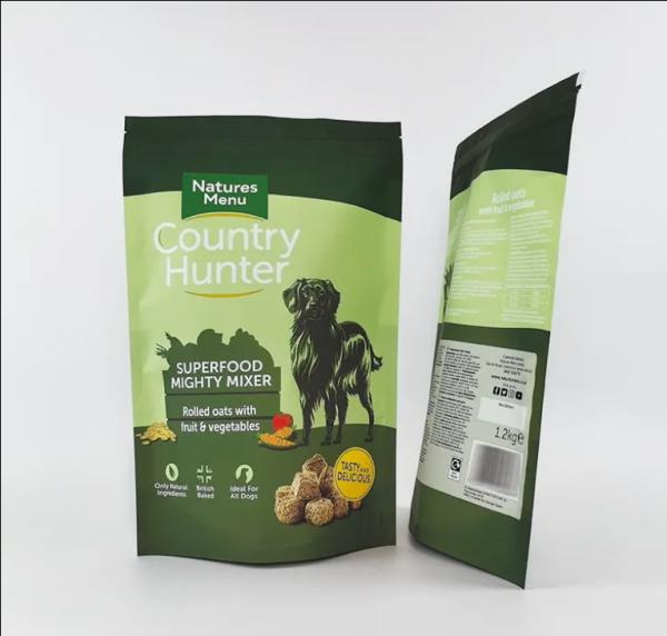 Custom Printed Plastic Bag Big Size 5kg 10kg 15kg Stand Up Pouch Mylar Reusable Zipper Dog Pet Food Packaging Bags