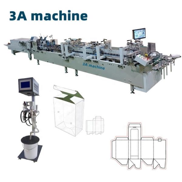 PLC Controlled CQT-900 Automatic Carton Folding and Gluing Machine for Hardcover Boxes