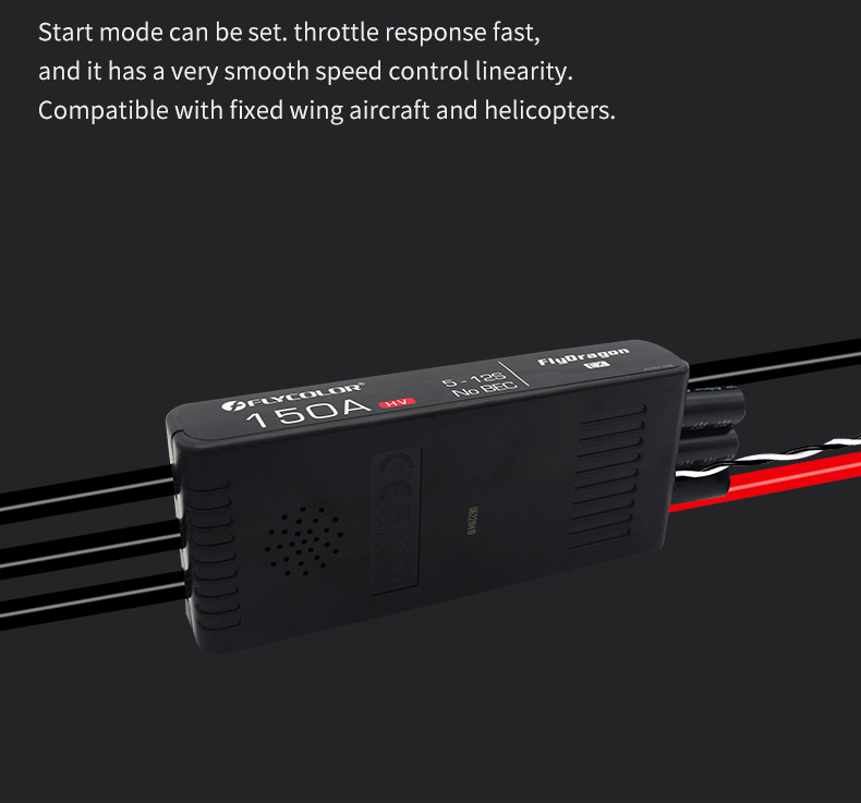 Flycolor 150A ESC with FlyDragon 5-12S HV OPTO for RC Hobby Models Fixed-wing Aircraft UAV Helicopter JP EDF Motor Made in