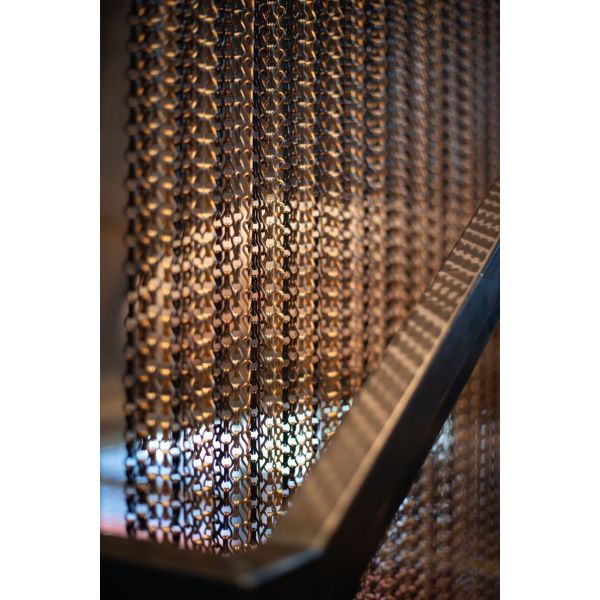 24mm Chain Distance 1.2mm Wire Diameter Aluminium Chain Fly Screen with 60% Open Area for Industrial Applications