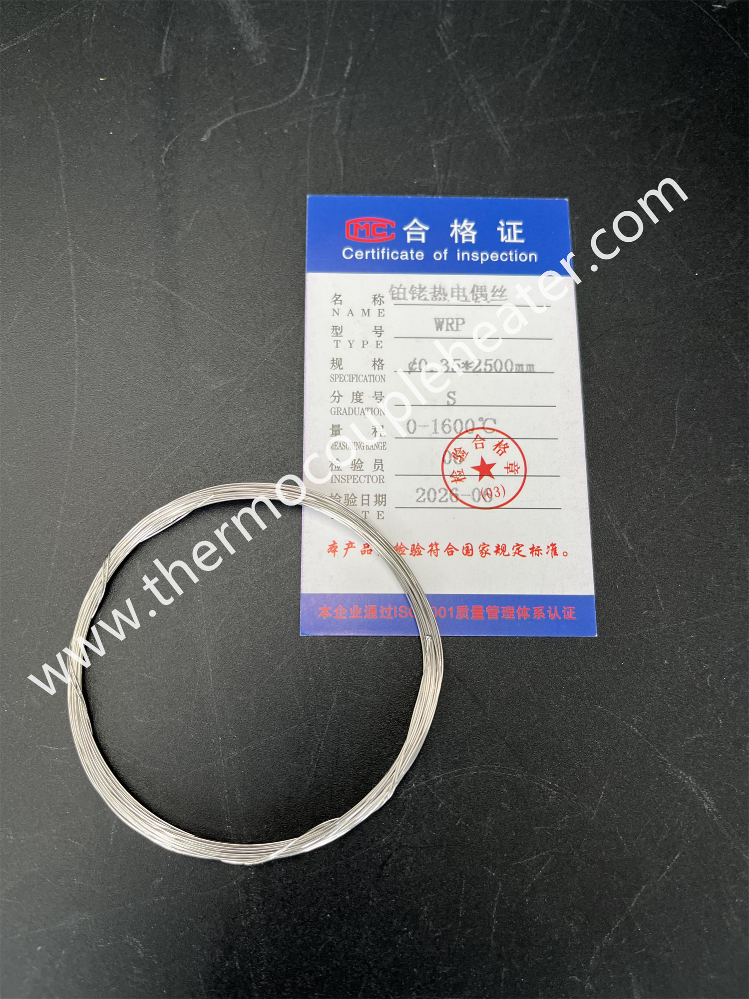 High quality platinum bare thermocouple wire type S, R with noble metal