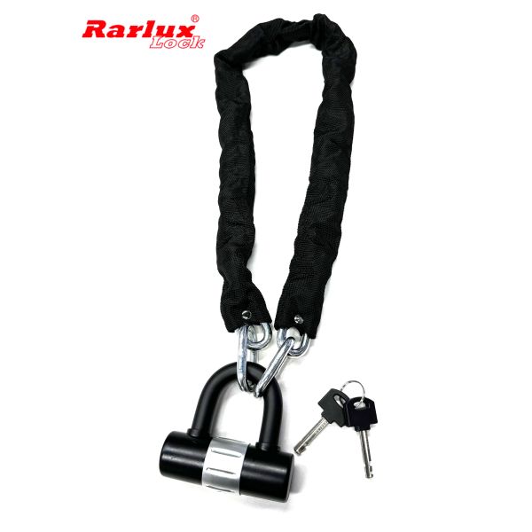 Best Selling Rarlux 2050-E 100cm Zinc Plated Security Hardened Anti-Theft Motorcycle/Bicycle Chain Lock with Key Unlock