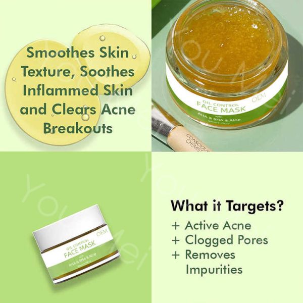 Natural Blackberry Sleeping AHA BHA Hydrojelly Mask Oil Control Refreshing Exfoliating Glowing