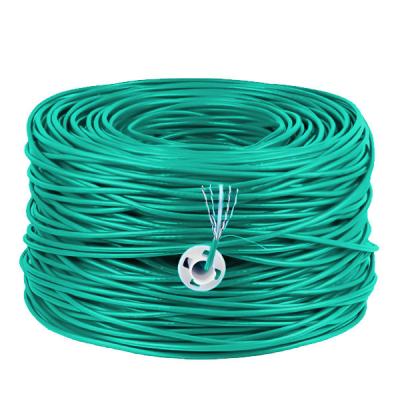 60P UTP 100MHz 24 AWG Cat 5e Cable 1000ft Green High Sped Network Cable