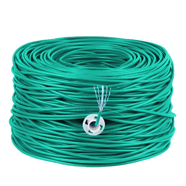 60P UTP 100MHz 24 AWG Cat 5e Cable 1000ft Green High Sped Network Cable