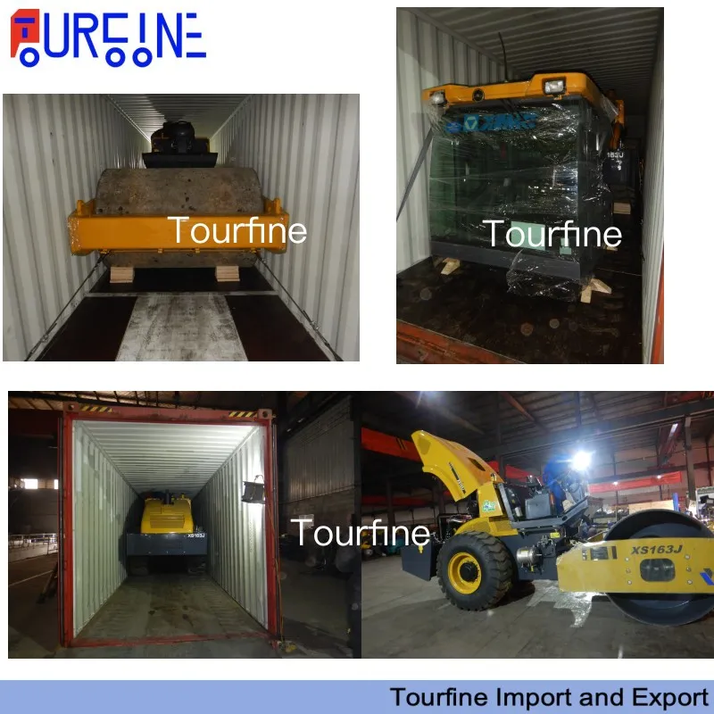 XP163 16 Ton Pneumatic Tire Road Roller Road Construction Equipment With Yuchai Engine