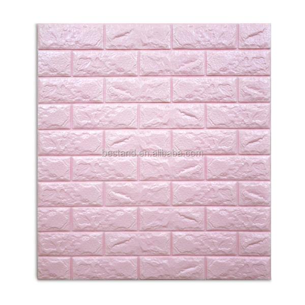 3D PE Foam Wall Sticker Brick Self Adhesive Wall Covering Moisture-Proof 120g-150g/pcs Function for Interior Home Decor