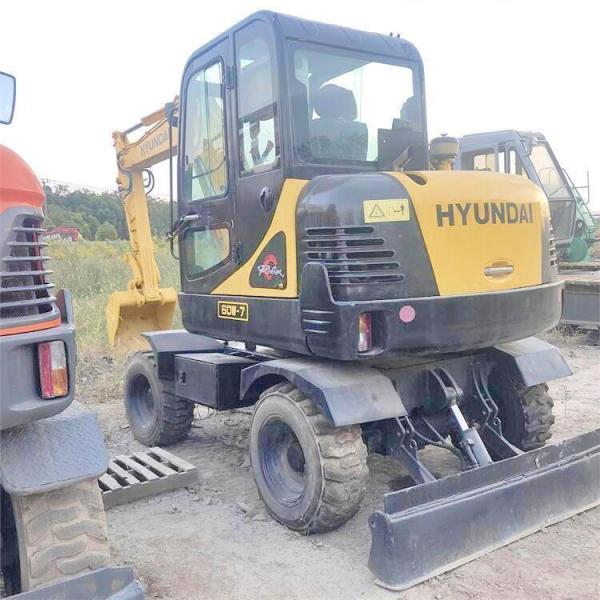 4001-6000 Working Hours Used Hyundai R60-7 Crawler Excavator with 0.2 Bucket Capacity