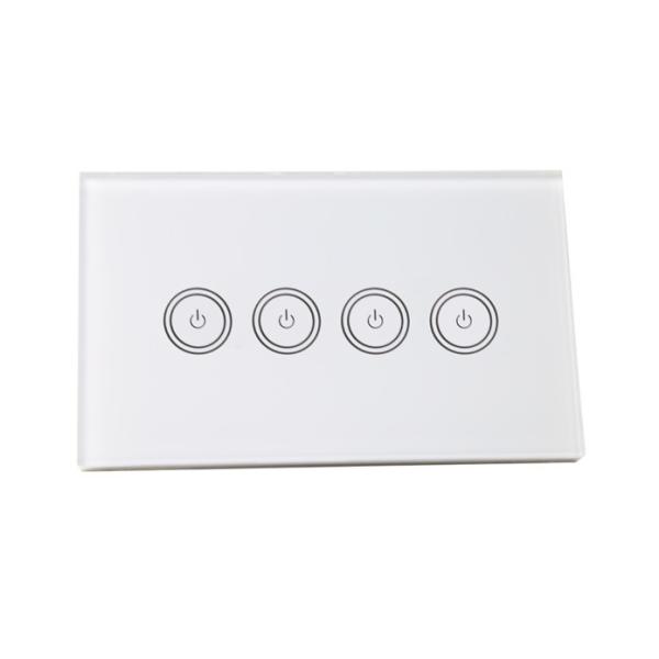 US 1 2 3 Gang Home Automation Light Switches 1800w 120*72*34 Mm 50Hz~60Hz