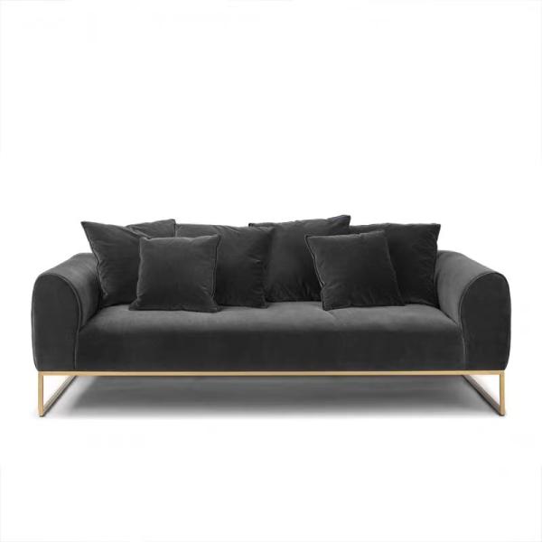 Colorful Velvet Texture Hotel Room Sofa Unique Touch