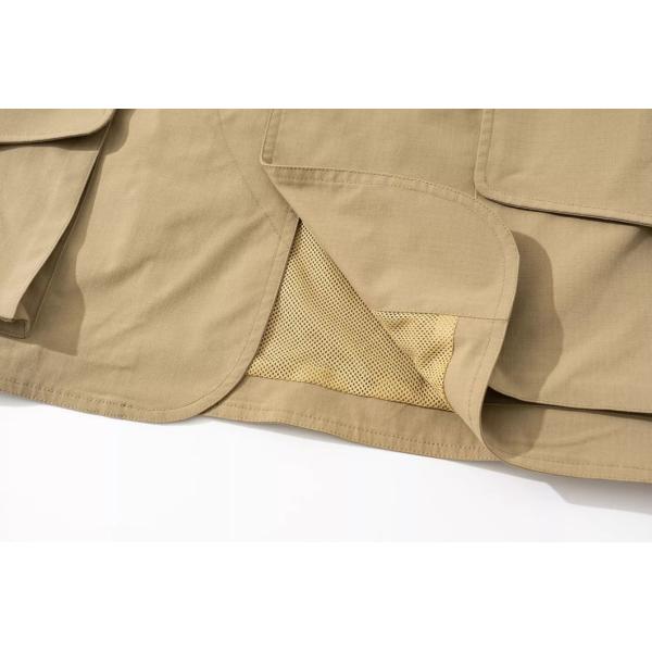                  Vintage Fall Fashion Multi Pocket Solid Casual Cargo Sleeveless Vest             