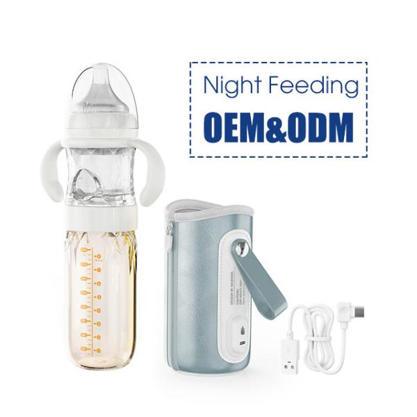 3 in1 Anti Colic Smart Thermostat Portable USB Bottle  warmer With Formula Dispenser Night feeding bottle without Get up