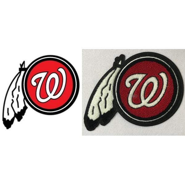 Iron On PMS Color Merrowed Border Embroidery Chenille Patch